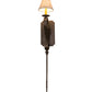 Meyda Lighting Cipriana 6" Gilded Tobacco Wall Sconce With Oyster Burlap Textrene Shade
