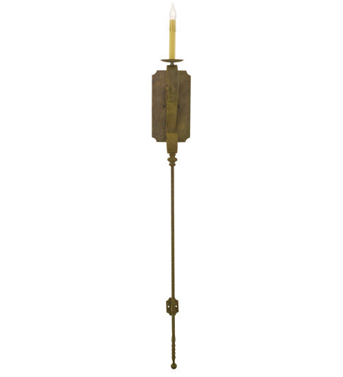 Meyda Lighting Cipriana 6" Organic Rust Wall Sconce With Ivory Faux Candlelight