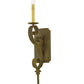 Meyda Lighting Cipriana 6" Organic Rust Wall Sconce With Ivory Faux Candlelight