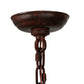 Meyda Lighting Citadel 12" 3-Light Rusty Nail Pendant Light With Clear Seeded Shade Glass