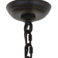 Meyda Lighting Citadel 17" 4-Light Textured Black Pendant Light With Clear Seeded Shade Glass