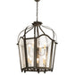 Meyda Lighting Citadel 191316 33" 10-Light Timeless Bronze Pendant Light With Clear Seeded Shade Glass