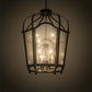 Meyda Lighting Citadel 191316 33" 10-Light Timeless Bronze Pendant Light With Clear Seeded Shade Glass