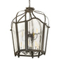 Meyda Lighting Citadel 191316 33" 10-Light Timeless Bronze Pendant Light With Clear Seeded Shade Glass