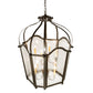 Meyda Lighting Citadel 191316 33" 10-Light Timeless Bronze Pendant Light With Clear Seeded Shade Glass