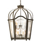 Meyda Lighting Citadel 191316 33" 10-Light Timeless Bronze Pendant Light With Clear Seeded Shade Glass