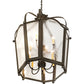 Meyda Lighting Citadel 191316 33" 10-Light Timeless Bronze Pendant Light With Clear Seeded Shade Glass