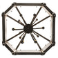 Meyda Lighting Citadel 191316 33" 10-Light Timeless Bronze Pendant Light With Clear Seeded Shade Glass