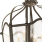 Meyda Lighting Citadel 191316 33" 10-Light Timeless Bronze Pendant Light With Clear Seeded Shade Glass