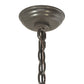 Meyda Lighting Citadel 191316 33" 10-Light Timeless Bronze Pendant Light With Clear Seeded Shade Glass