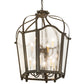 Meyda Lighting Citadel 191316 33" 10-Light Timeless Bronze Pendant Light With Clear Seeded Shade Glass
