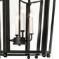 Meyda Lighting Citadel 20" 4-Light Textured Black Pendant Light With Clear Shade Glass