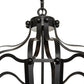 Meyda Lighting Citadel 20" 4-Light Textured Black Pendant Light With Clear Shade Glass
