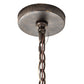 Meyda Lighting Citadel 211361 33" 6-Light Golden Bronze Pendant Light With Clear Seeded Shade Glass