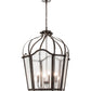 Meyda Lighting Citadel 211361 33" 6-Light Golden Bronze Pendant Light With Clear Seeded Shade Glass