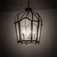 Meyda Lighting Citadel 211361 33" 6-Light Golden Bronze Pendant Light With Clear Seeded Shade Glass