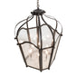 Meyda Lighting Citadel 211361 33" 6-Light Golden Bronze Pendant Light With Clear Seeded Shade Glass