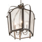 Meyda Lighting Citadel 211361 33" 6-Light Golden Bronze Pendant Light With Clear Seeded Shade Glass
