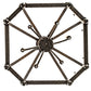 Meyda Lighting Citadel 211361 33" 6-Light Golden Bronze Pendant Light With Clear Seeded Shade Glass