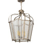 Meyda Lighting Citadel 22" 4-Light Corinth Pendant Light With Clear Seeded Shade Glass