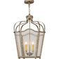 Meyda Lighting Citadel 22" 4-Light Corinth Pendant Light With Clear Seeded Shade Glass