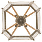 Meyda Lighting Citadel 22" 4-Light Corinth Pendant Light With Clear Seeded Shade Glass