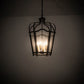Meyda Lighting Citadel 22" 4-Light Golden Bronze Pendant Light With Clear Seeded Shade Glass