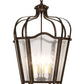 Meyda Lighting Citadel 22" 4-Light Golden Bronze Pendant Light With Clear Seeded Shade Glass