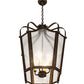 Meyda Lighting Citadel 22" 4-Light Golden Bronze Pendant Light With Clear Seeded Shade Glass