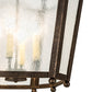 Meyda Lighting Citadel 22" 4-Light Golden Bronze Pendant Light With Clear Seeded Shade Glass