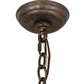 Meyda Lighting Citadel 22" 4-Light Golden Bronze Pendant Light With Clear Seeded Shade Glass