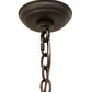 Meyda Lighting Citadel 22" 4-Light Oil Rubbed Bronze Pendant Light With Clear Seeded Shade Glass