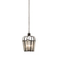 Meyda Lighting Citadel 22" 4-Light Oil Rubbed Bronze Pendant Light With Clear Seeded Shade Glass