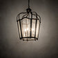 Meyda Lighting Citadel 22" 4-Light Oil Rubbed Bronze Pendant Light With Clear Seeded Shade Glass