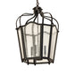 Meyda Lighting Citadel 22" 4-Light Oil Rubbed Bronze Pendant Light With Clear Seeded Shade Glass