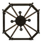 Meyda Lighting Citadel 22" 4-Light Oil Rubbed Bronze Pendant Light With Clear Seeded Shade Glass