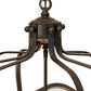 Meyda Lighting Citadel 22" 4-Light Oil Rubbed Bronze Pendant Light With Clear Seeded Shade Glass