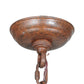 Meyda Lighting Citadel 22" 4-Light Rusty Nail Pendant Light With Clear Seeded Shade Glass