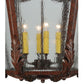 Meyda Lighting Citadel 22" 4-Light Rusty Nail Pendant Light With Clear Seeded Shade Glass