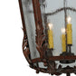 Meyda Lighting Citadel 22" 4-Light Rusty Nail Pendant Light With Clear Seeded Shade Glass