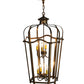 Meyda Lighting Citadel 22" 8-Light Antique Copper Pendant Light With Amber Faux Candlelight