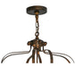 Meyda Lighting Citadel 22" 8-Light Antique Copper Pendant Light With Amber Faux Candlelight