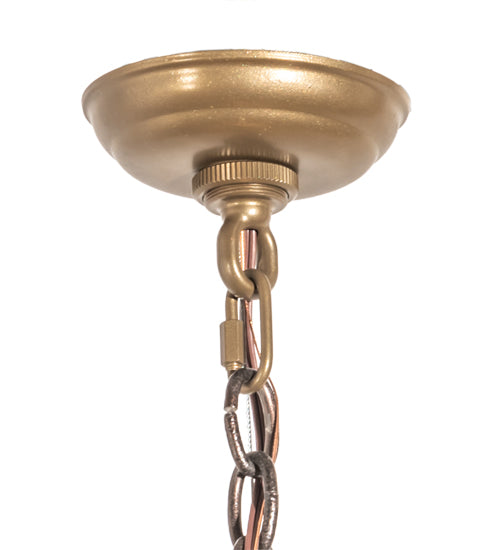 Meyda Lighting Citadel 22" 8-Light Brown Metallic Pendant Light With Clear Rainstone Idalight Shade