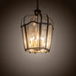 Meyda Lighting Citadel 22" 8-Light Brown Metallic Pendant Light With Clear Rainstone Idalight Shade