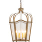 Meyda Lighting Citadel 22" 8-Light Brown Metallic Pendant Light With Clear Rainstone Idalight Shade