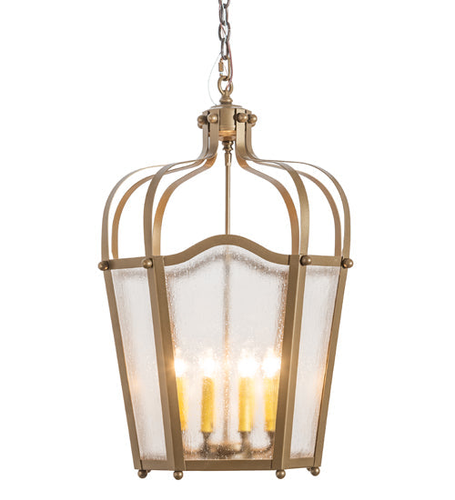 Meyda Lighting Citadel 22" 8-Light Brown Metallic Pendant Light With Clear Rainstone Idalight Shade