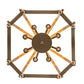 Meyda Lighting Citadel 22" 8-Light Brown Metallic Pendant Light With Clear Rainstone Idalight Shade