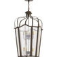 Meyda Lighting Citadel 22" 8-Light Classic Rust Pendant Light With Clear Seeded Shade Glass