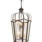 Meyda Lighting Citadel 22" 8-Light Classic Rust Pendant Light With Clear Seeded Shade Glass