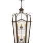 Meyda Lighting Citadel 22" 8-Light Classic Rust Pendant Light With Clear Seeded Shade Glass